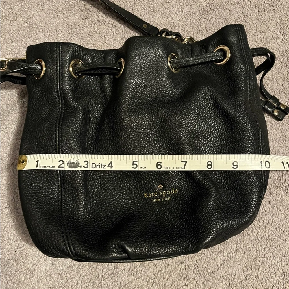 Kate Spade Black Leather Women's Bucket Bag - Picture 9 of 10
